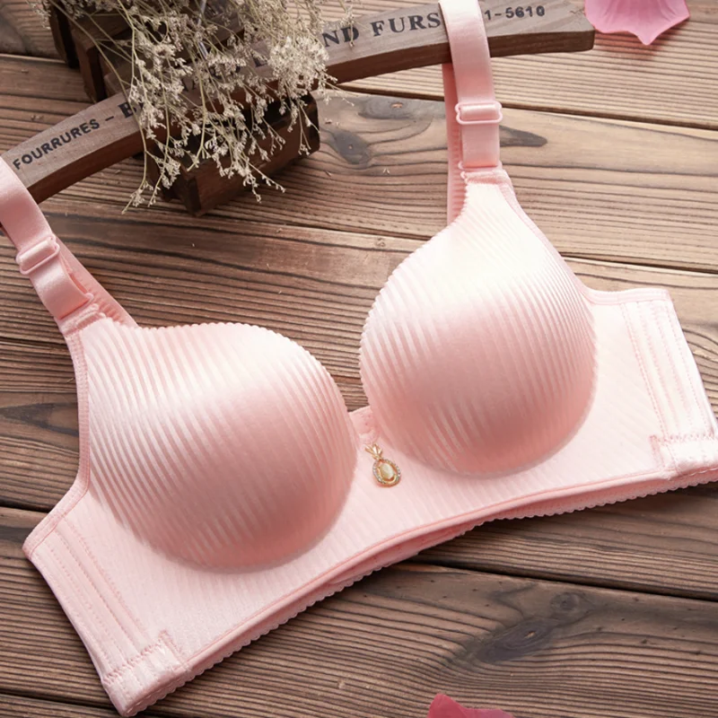 

Thickened Bra Women Sexy Traceless Steel Rimless Wrapped Bra Adjustable Wireless Comfortable Girls Underwear Brasieres De Mujer