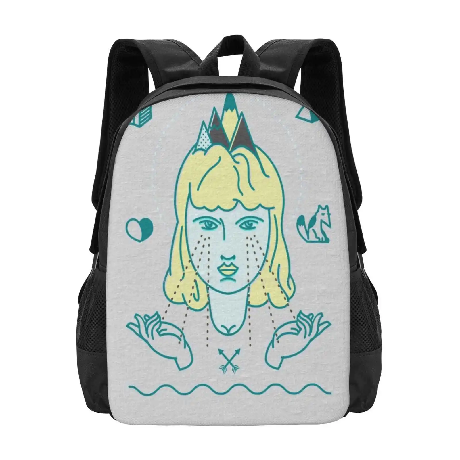 

In The Wild Pt.2 School Bags Travel Laptop Backpack Wild Outdoor Gods Angel Earth Spiritual