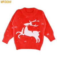 vfochi girl christmas sweaters kids pullover autumn winter children clothing long sleeves cardigans warm girl knitted sweater