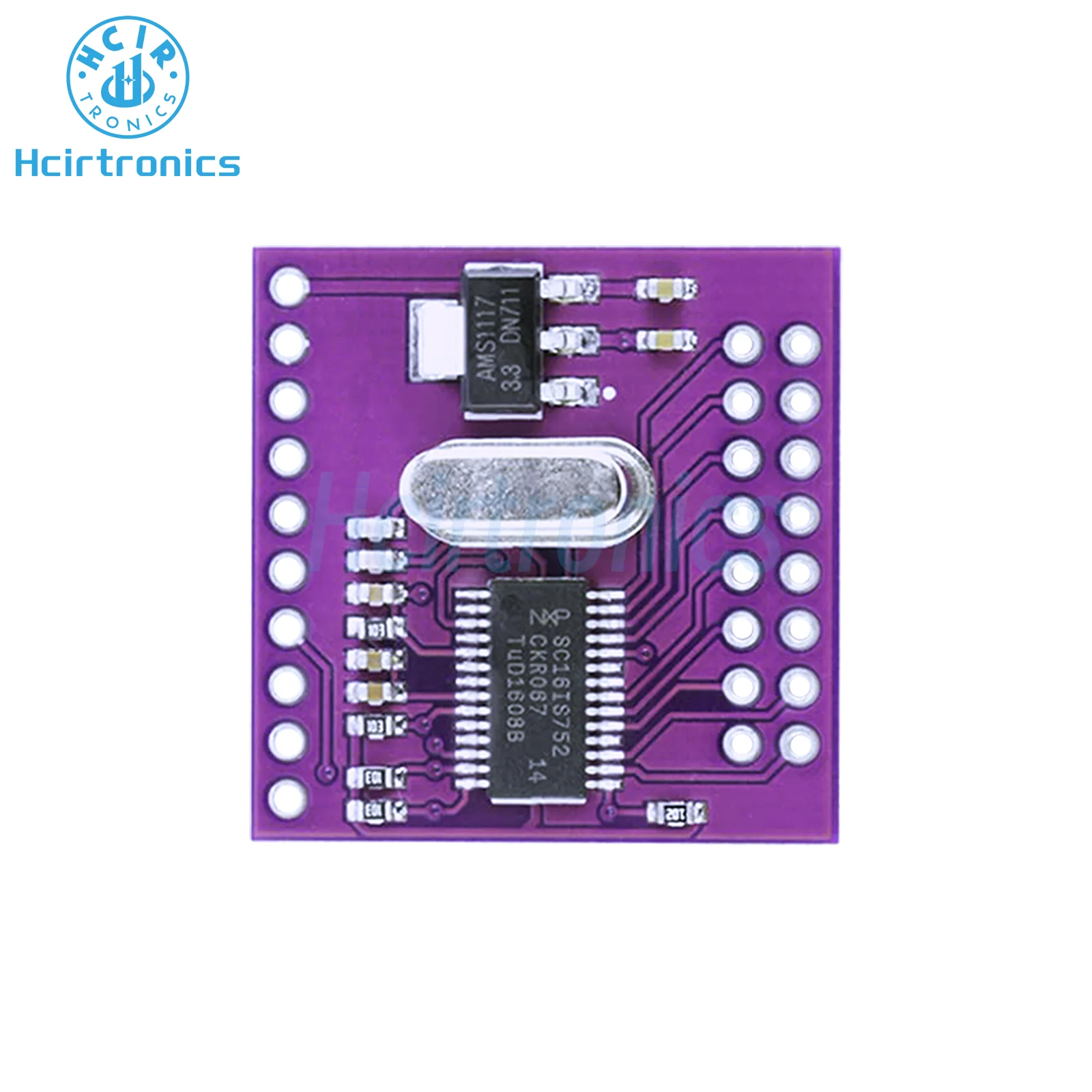 MCU-752 SC16IS752 Интерфейс шины I2C/SPI для двухканального модуля преобразования UART Плата