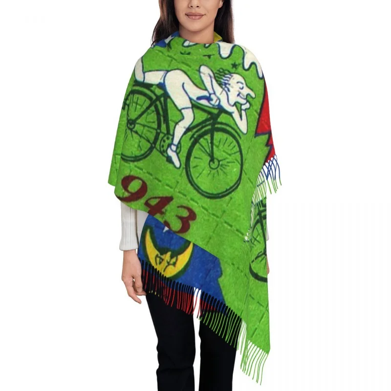 

Albert Hoffman 1943 Blotter Tassel Scarf Women Soft Lsd Acid Blotter Party Shawls Wraps Female Winter Fall Scarves
