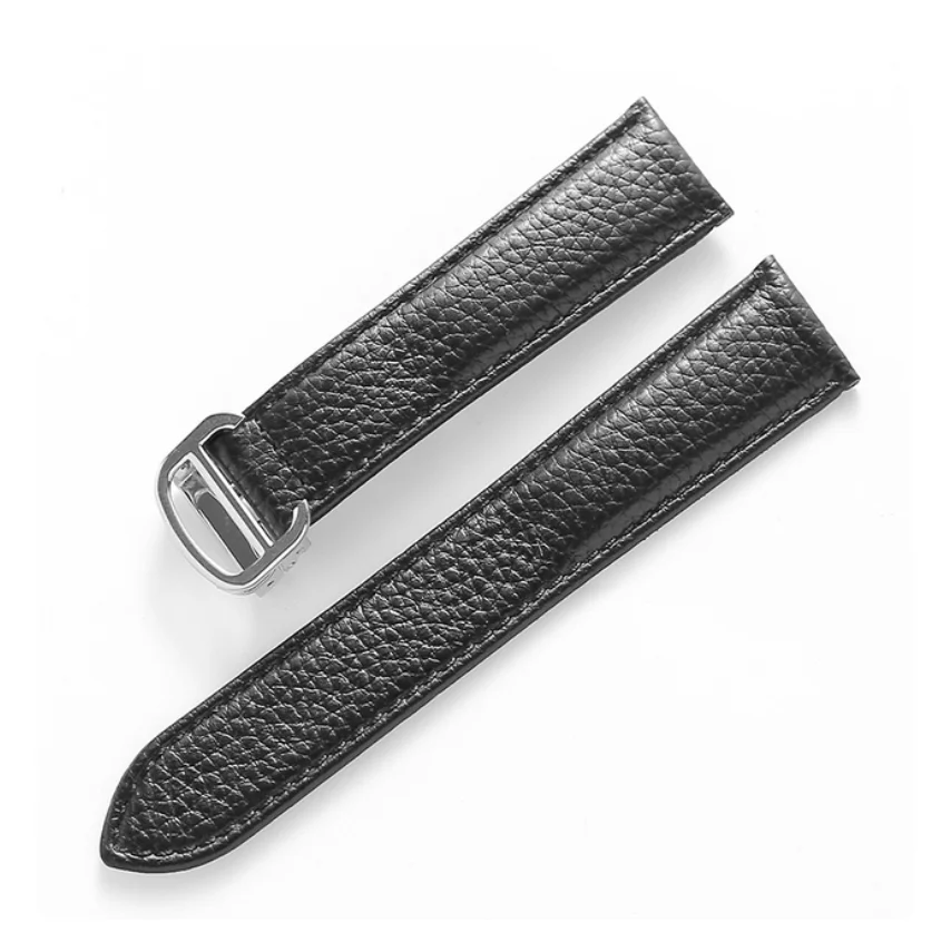 

Lychee grain cowhide strap men's and women's models substitute Tank tank SOLO London leather watch chain accessories