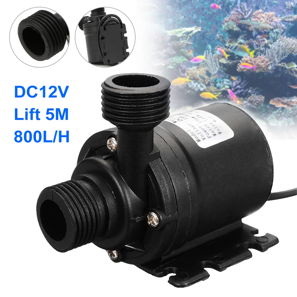 

New DC12V Lift 5M 800L/H Solar Brushless Motor Water Circulation Water Pump Ceramic Shaft Ultra Quiet Submersibles Water Pumps