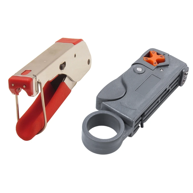 

2X New Coaxial Cable Stripper Coax Stripping Tool RG59 RG58 RG6 & 1X Compression Tool F Type Connector Coaxial Cable Crimper RG5