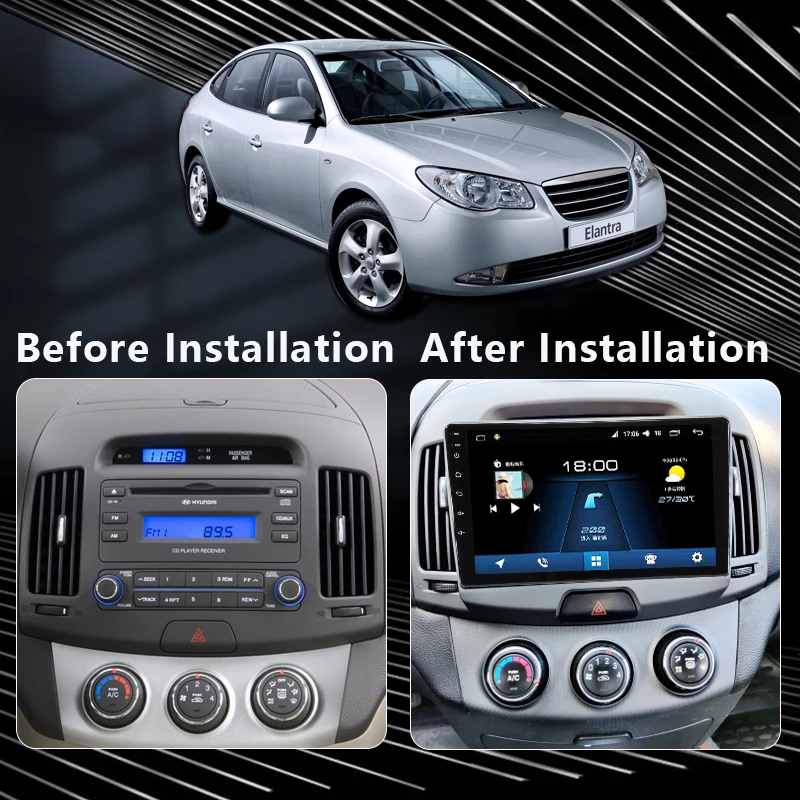 DSP Android 11 автомобильный радиоприемник стерео для Hyundai Elantra 4 HD 2006-2012 видео GPS IPS