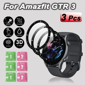 Imported 3Pcs Screen Protector For Amazfit GTR 3 Protective Smart Watch Glass Protection Waterproof For Amazf