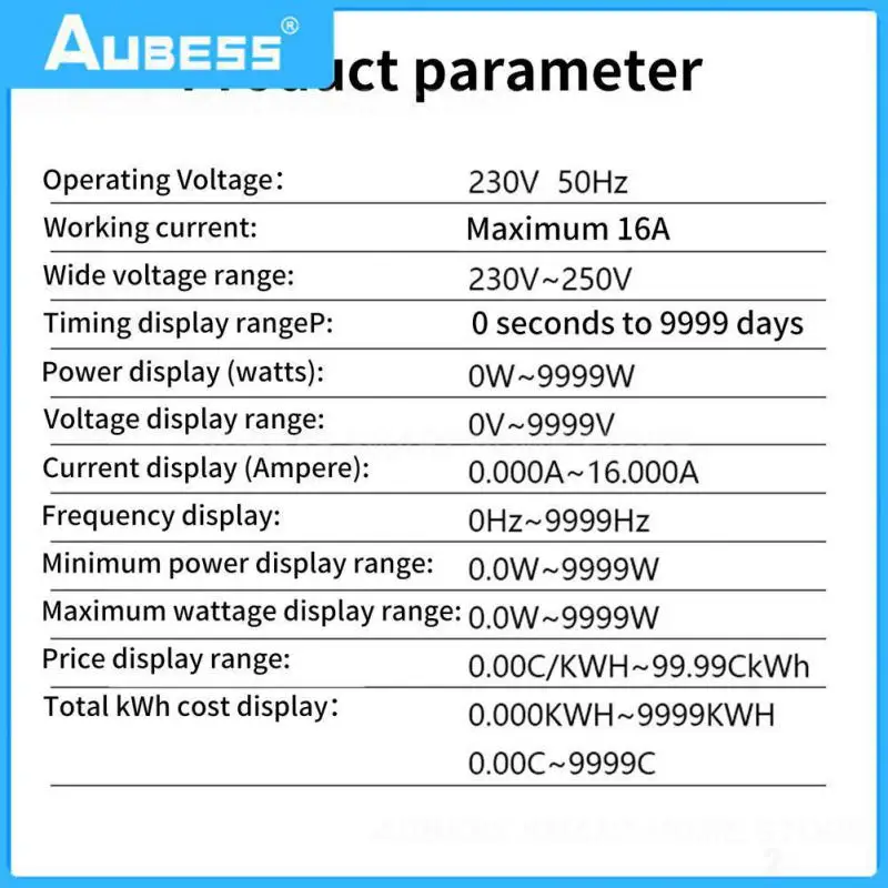 

Smart Home Power Monitor Outlet 3680w Smart Meter Billing Socket Overload Protection With Lcd Screen Eu Plug