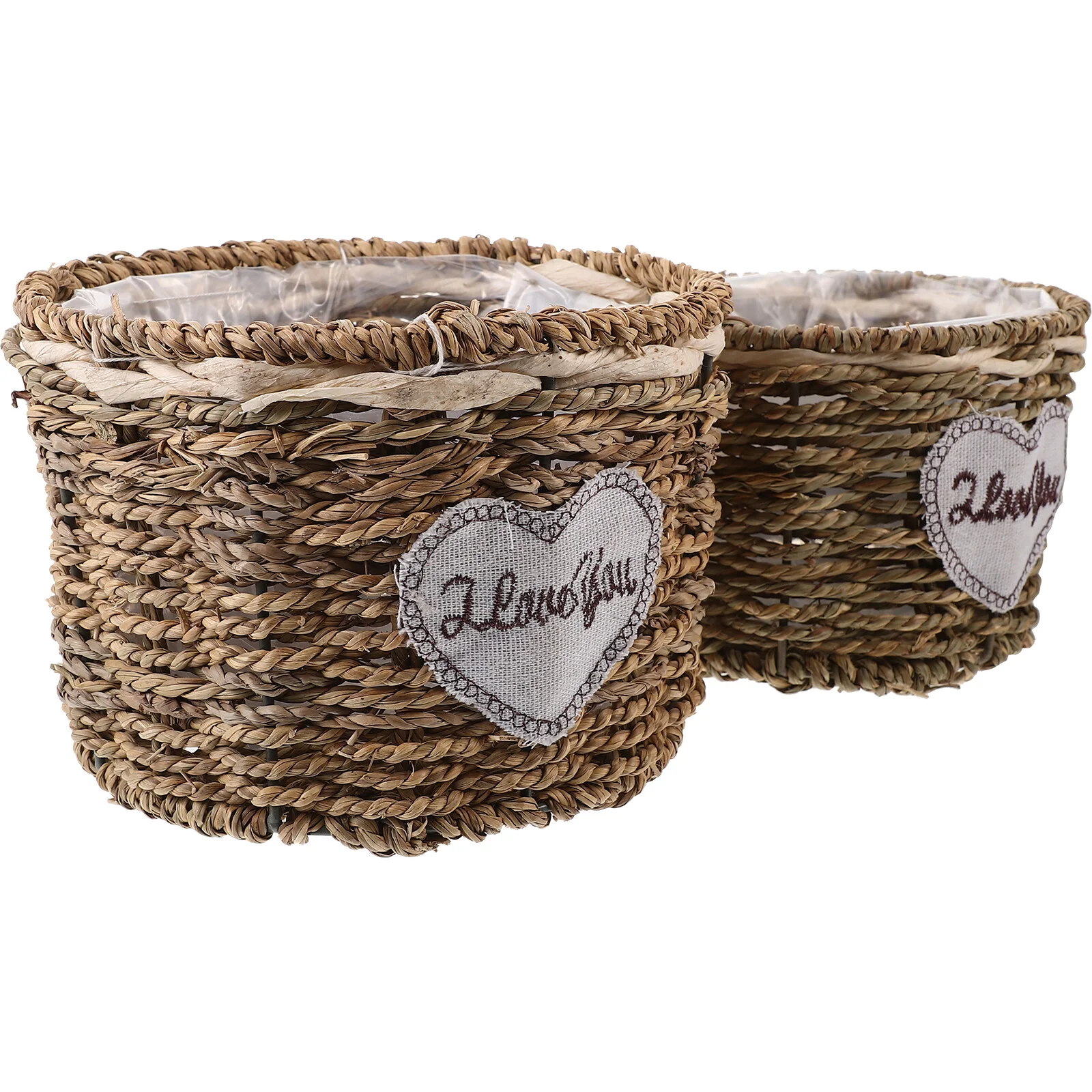 

Basket Outdoor Flower Pots Patio Organizer Storage Bin Baskets Container Home Planter Woven