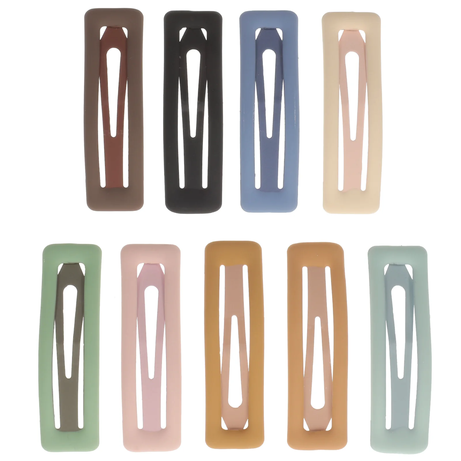 

9 Pcs Hairpin Bow Barrettes Girls Clips Colored Frosted Simple Iron Women Child