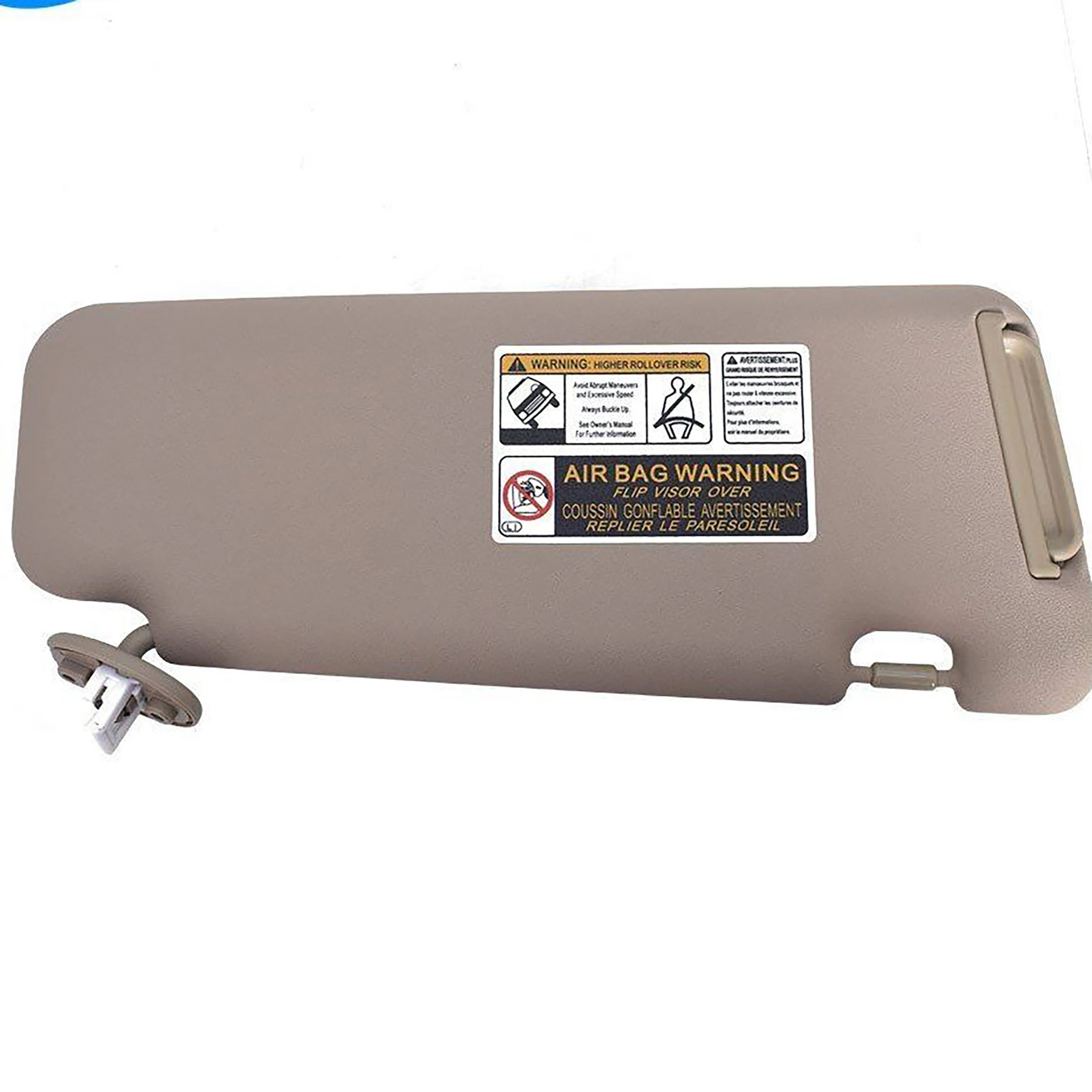 

For Toyota Highlander 2008-2013 Beige Left Drive Side Sun Visor With Dressing Lamp