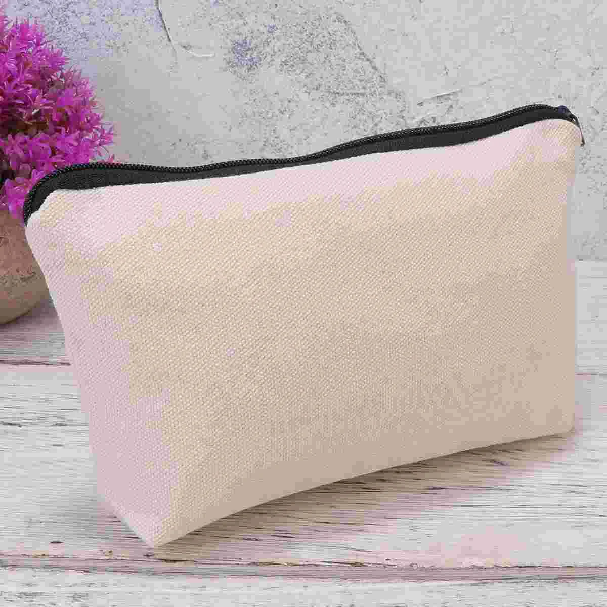 

Pouch Canvas Case Zipper Coin Purse Makeup Storage Pen Stationery Holder Brush Toiletry Travel Cotton Organizer Carrying
