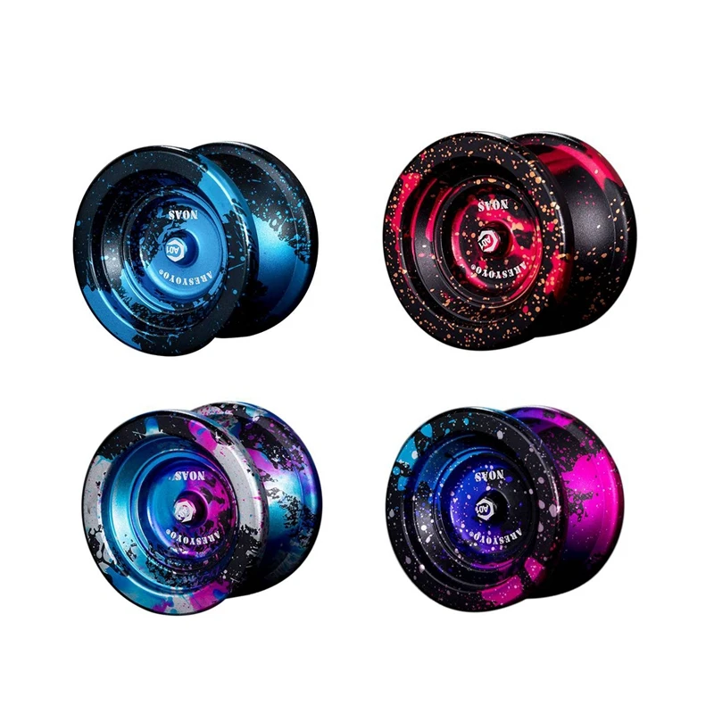 

Aresyoyo AO1 New Butterfly Metal Alloy Aluminum Yoyo Professional With 10 Ball Kk Bearing High Speed Yo Yo Classic Toys