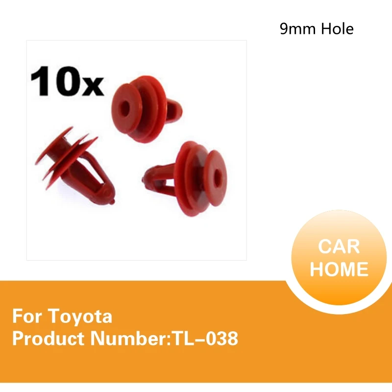 

10x Пластиковые клипсы для отделки дверей, панелей, облицовки и облицовки Toyota