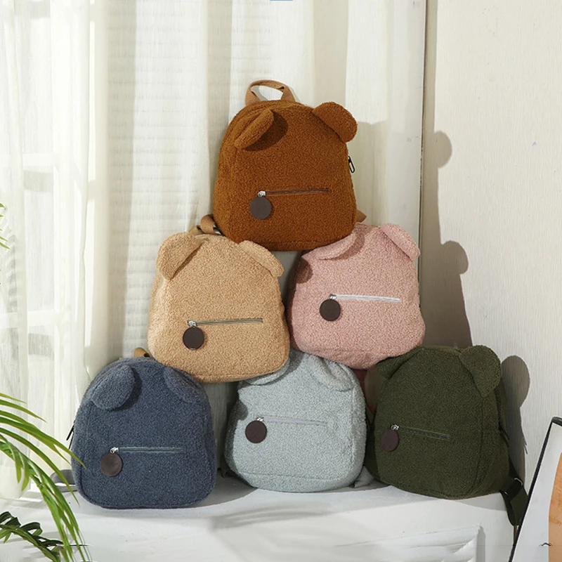New Bear Backpacks Portable Children Travel Shopping Rucksacks Women's Cute Bear Shaped Shoulder Bags