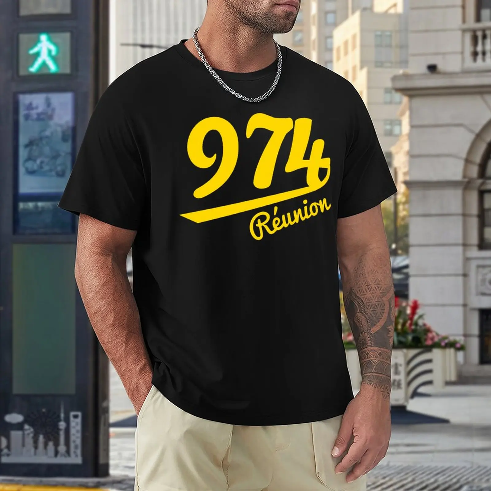 

974 Reunion Island Classic Graphic Cool Tshirt top Quality Home USA Size