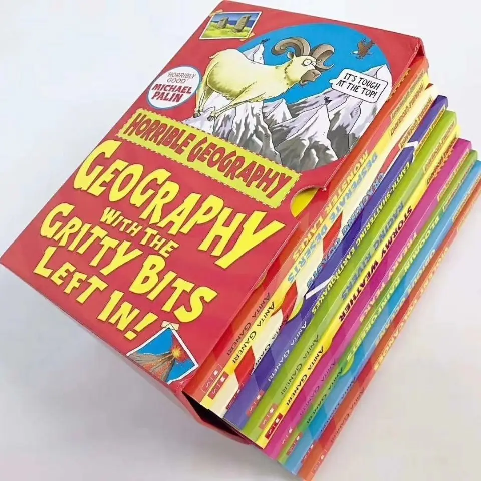 10 Books Scary Geography Bloody Condensed Book Box Collection Original English Read children's books