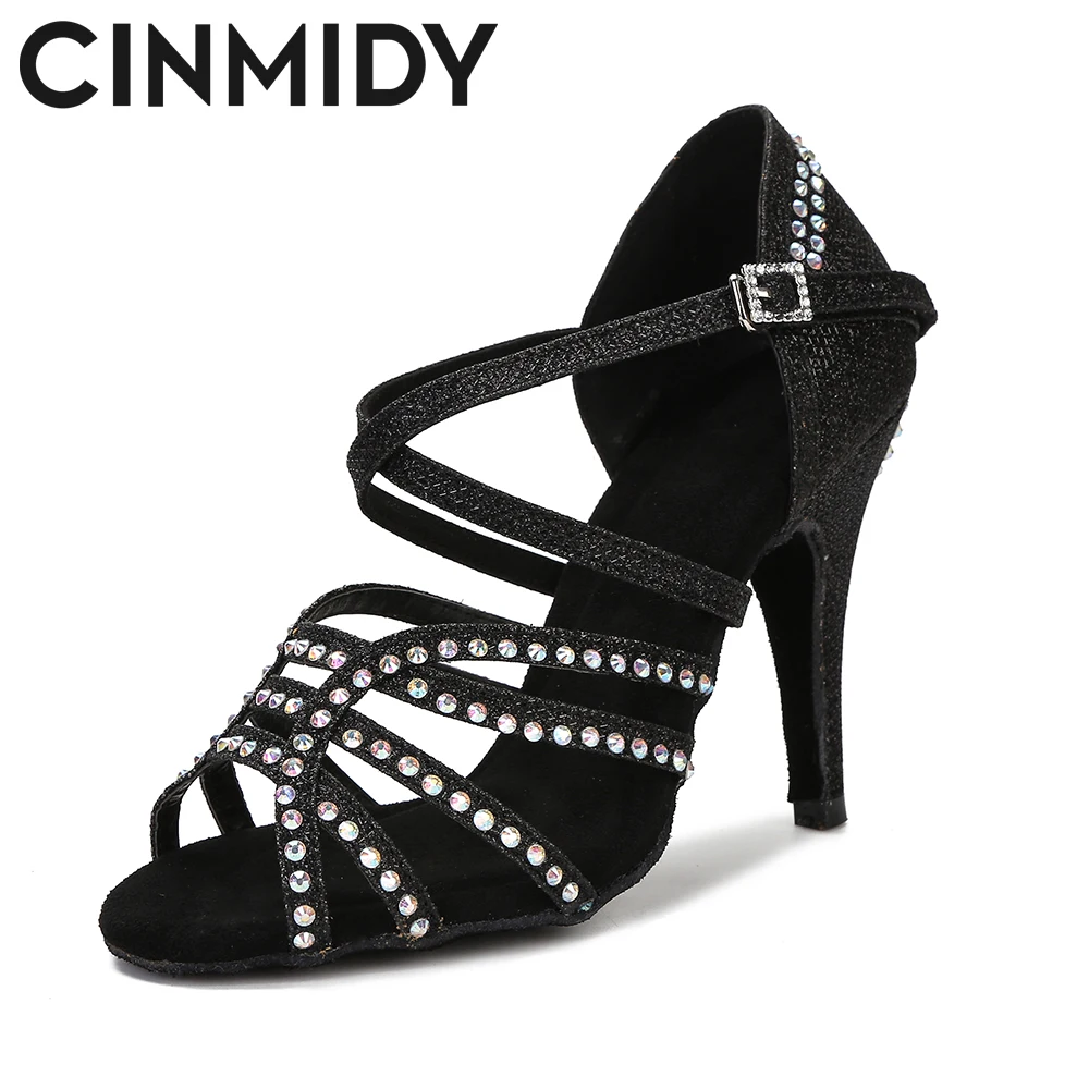 

CINMIDY Latin Dance Shoes For Girls Woman Party Shoes Ballroom High Heels Dance Shoes Salsa Tango Dance Shoes Women Sandals