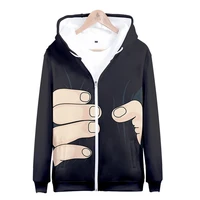 spoof pattern digital printing 3d printing hoodie womens mens harajuku sweatshirt hooded zipper jacket casual sportswear