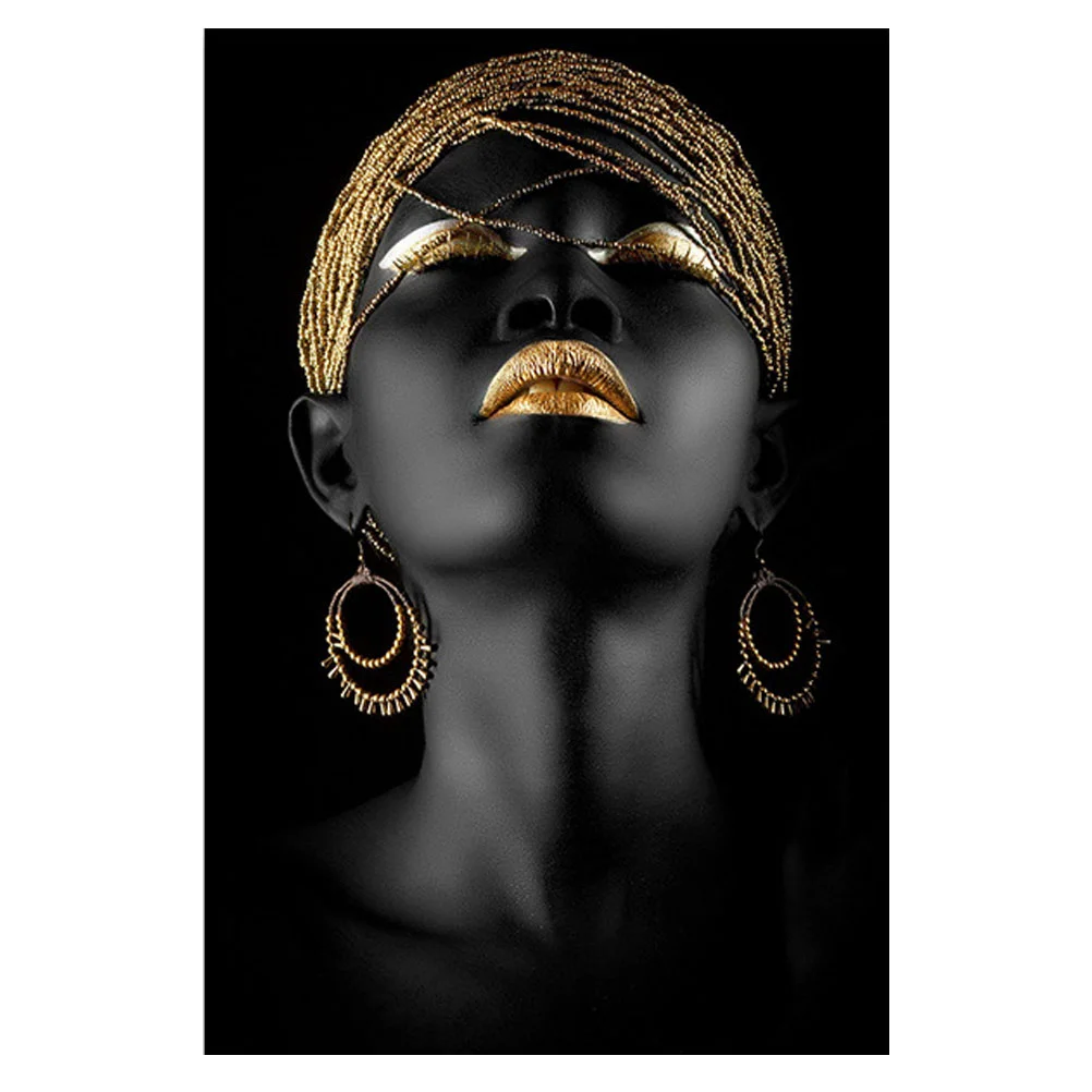

Canvas Painting Woman Wall African Living Room Black Poster Egyptian Picture Paintings Acrylic