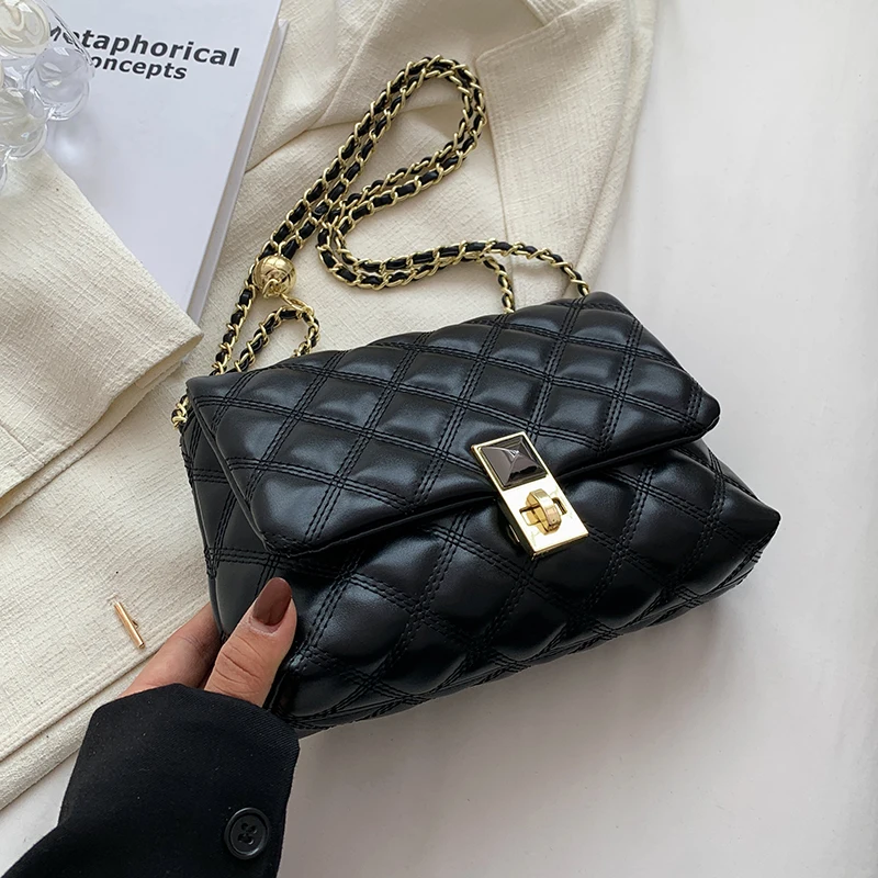 

Женские маленькие стеганые сумки-слинги через плечо из искусственной кожи 2022 летняя дизайнерская брендовая сумка через плечо женские роск...