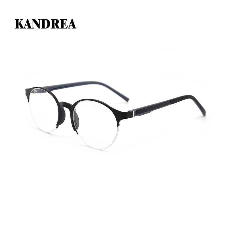 

KANDREA Fashion Metal Glasses Frame Women 2022 New Half-frame Retro Round Prescription Eyeglasses Men Spectacles Eyewear CA10097