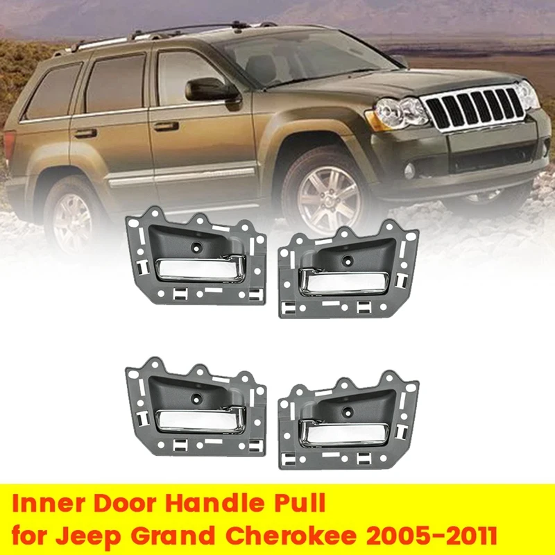 4 шт./комплект внутренняя дверная ручка для Jeep Grand Cherokee 2005-2011 1JV471J3AA 1JV461J3AA 5HR411J3AK