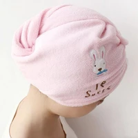cartoon rabbit women water absorption quick drying head hair towel shower cap
