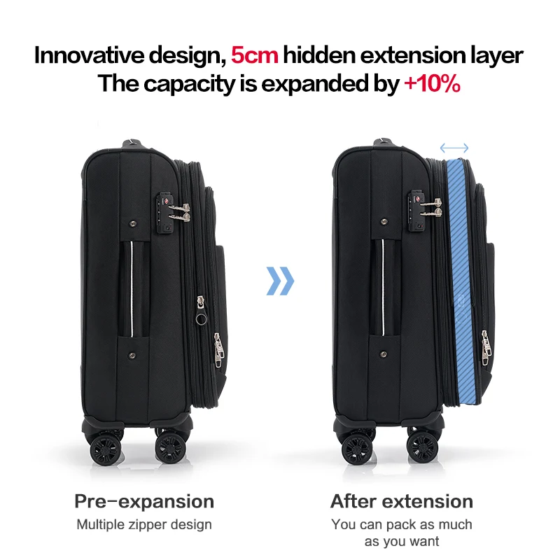 OIWAS Carry On Suitcase 16/20/24/28 Inch wheels Travel Suitcases Travel Bag Rolling Hand luggage Trolley for Men Women Boy Girl