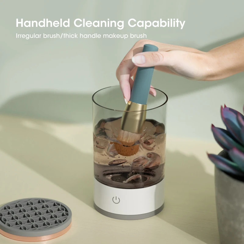 Электрическая подставка для макияжа USB зарядка 3 в 1 стеллаж косметики щетка