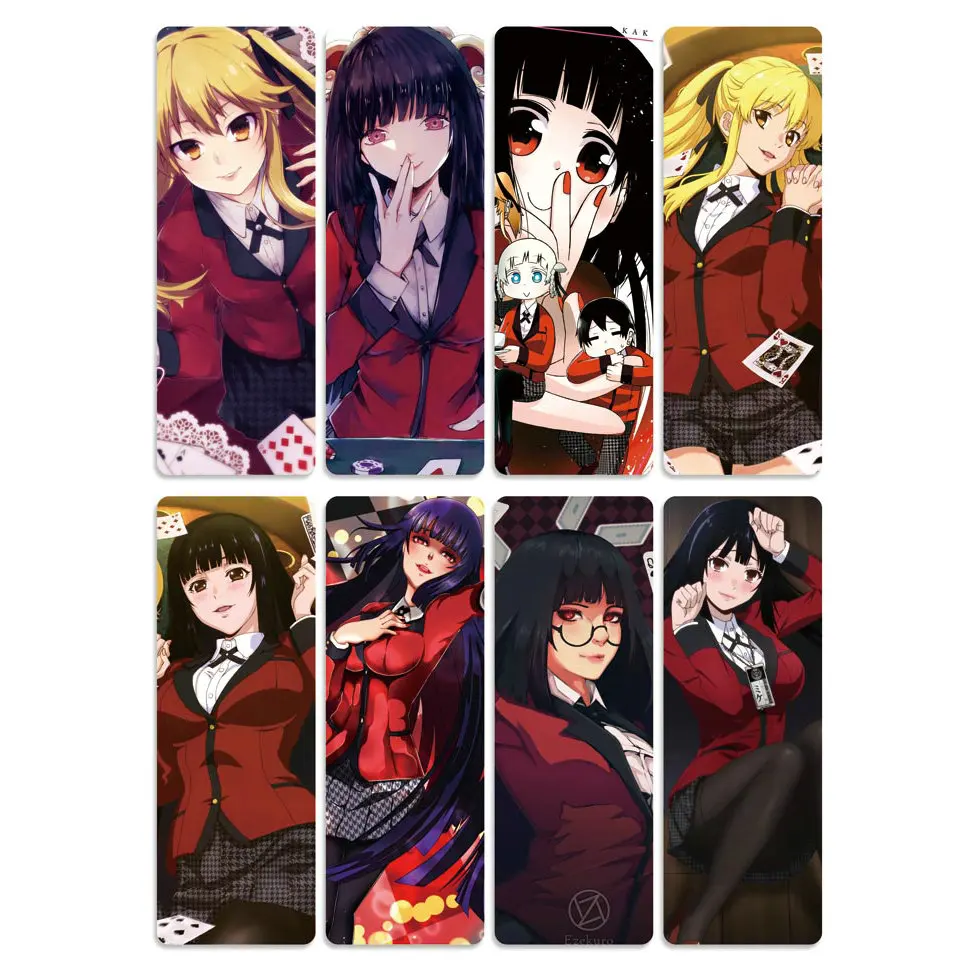 

Kakegurui Anime Bookmarks Waterproof Transparent PVC Plastic Bookmark Beautiful Book Marks Gift