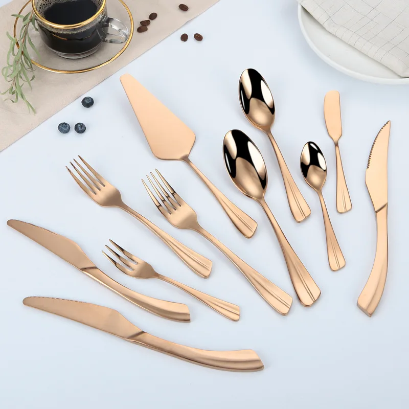 

Luxury Dinnerware Set Stainless Steel Cutlery Fork Spoon Knife Utensil Set Dining Table Set Kitchen Full Tableware Dinner Set