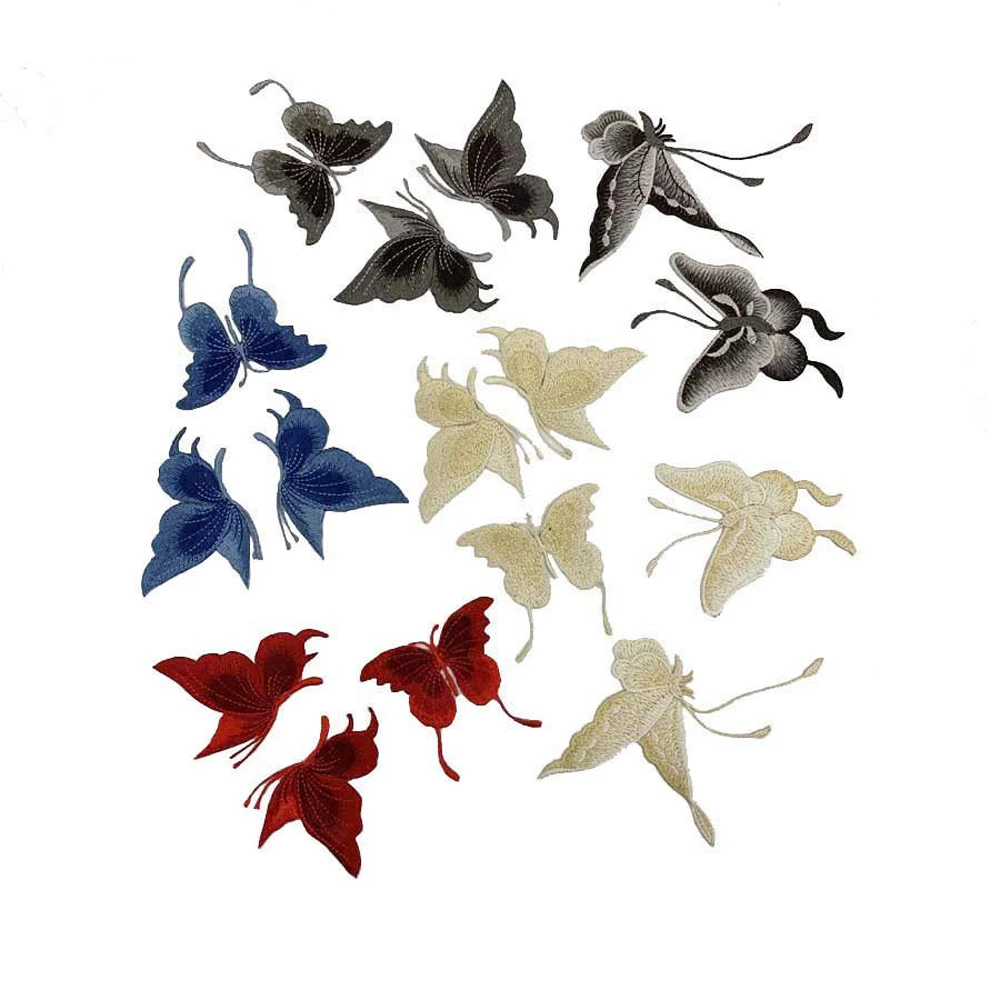

3Pcs/Set Butterfly Patches Embroidery Decal for Hairpin Decorate Garment Accessories