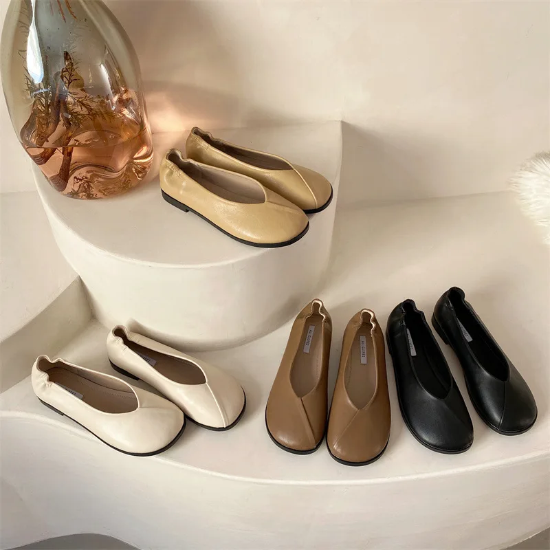 

Туфли женские универсальные с круглым носком, повседневные кроссовки на плоской подошве, с закрытым носком, Модные балетки, лето 2023