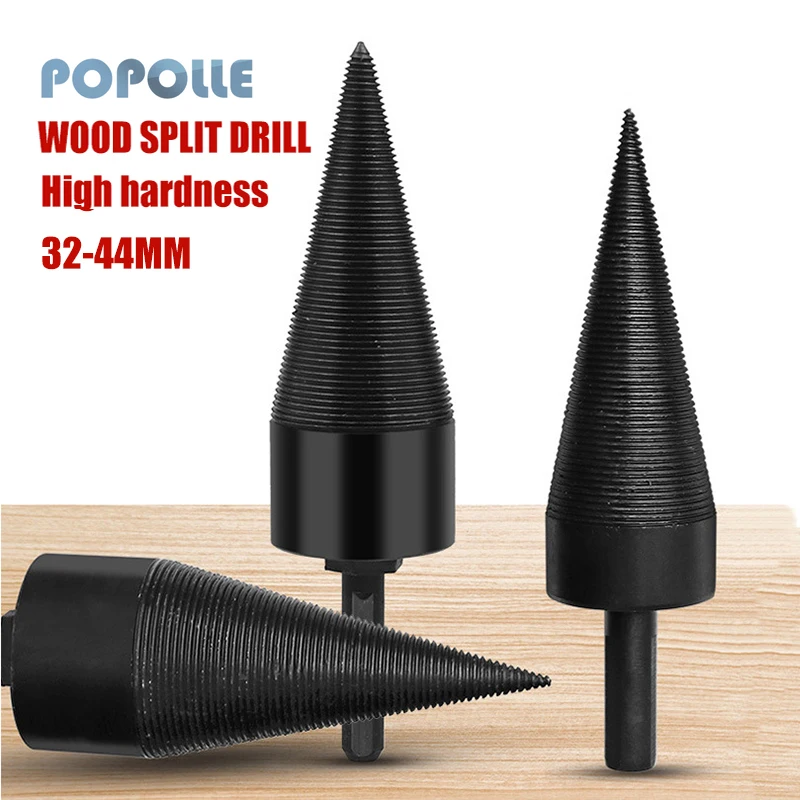 Wood Splitting Drill 32-44mm Household Electric Drill Electric Hammer Water Drill Wood Splitting High Hardness Cone Drill