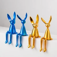 nordic electroplating rabbit statues and sculptures cute room decor miniatures home decor accessories kawaii accessories gift