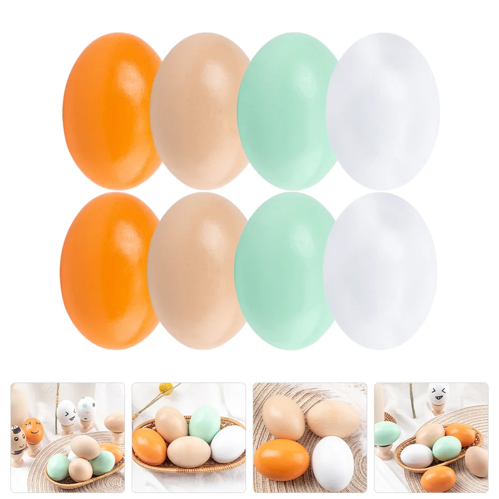 

Eggs Easter Egg Wooden Fake Chicken Diy Crafts Party Toy Artificial Toys Painting Simulation Wood Decor Fillers Unfinished