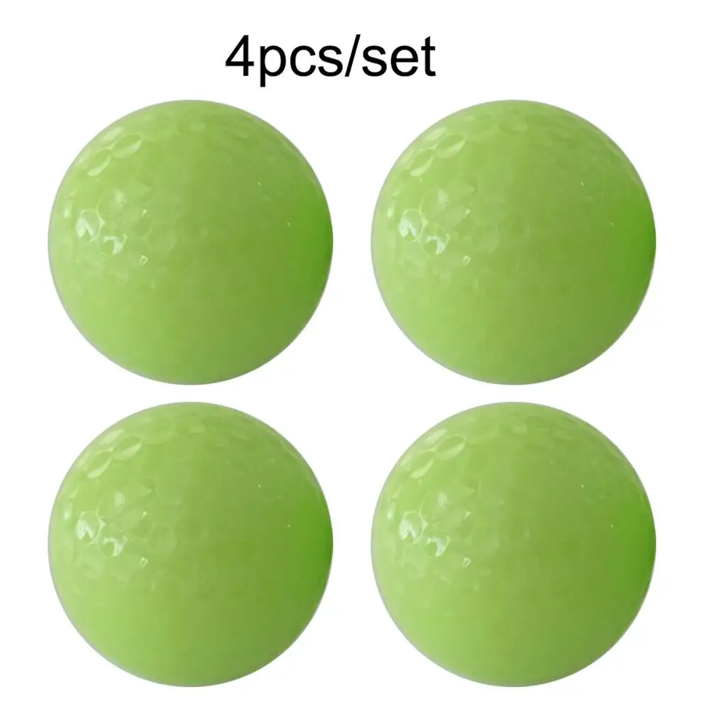 

4Pcs Fluorescent Golf Balls Durable Golf Ball Luminous Balls Night