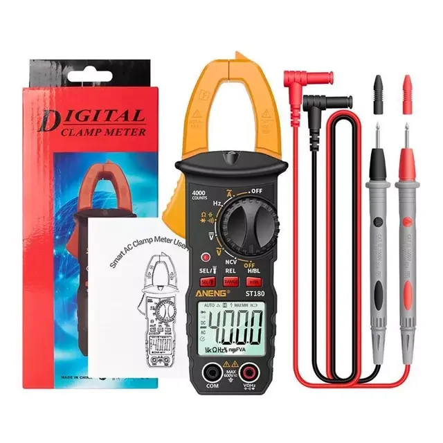 

Digital Clamp Meter 4000 Counts AC Current Multimeter Ammeter Voltage Tester Frequency Capacitance NCV Ohm Tool
