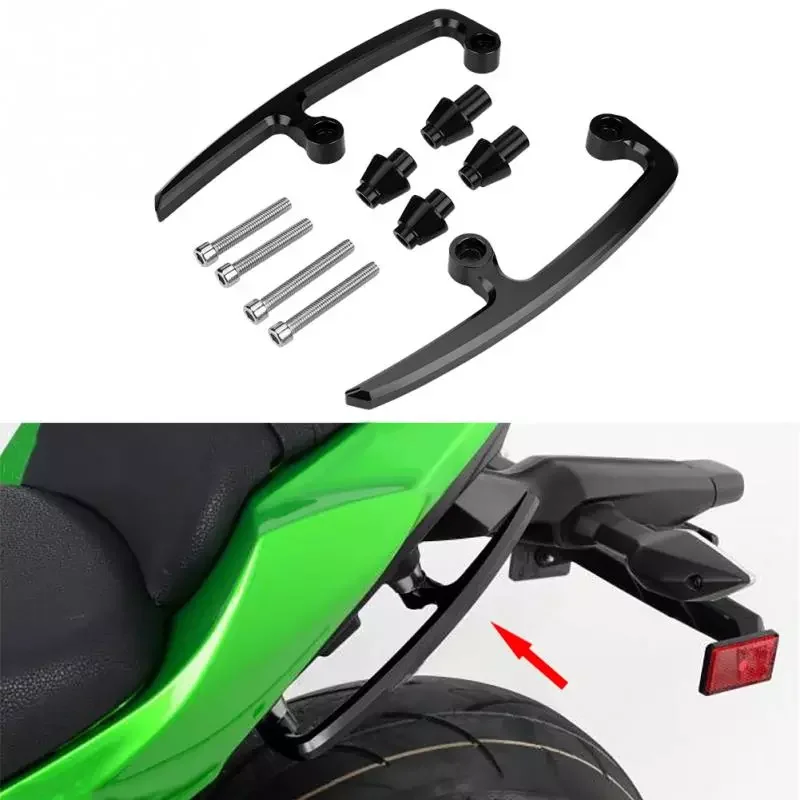 

1Set CNC Aluminum Motorcycle Passenger Rear Grab Bar Rear Seat Rail Kit for Kawasaki Z650 2017 2018 New Arrive Rear Grab Bars