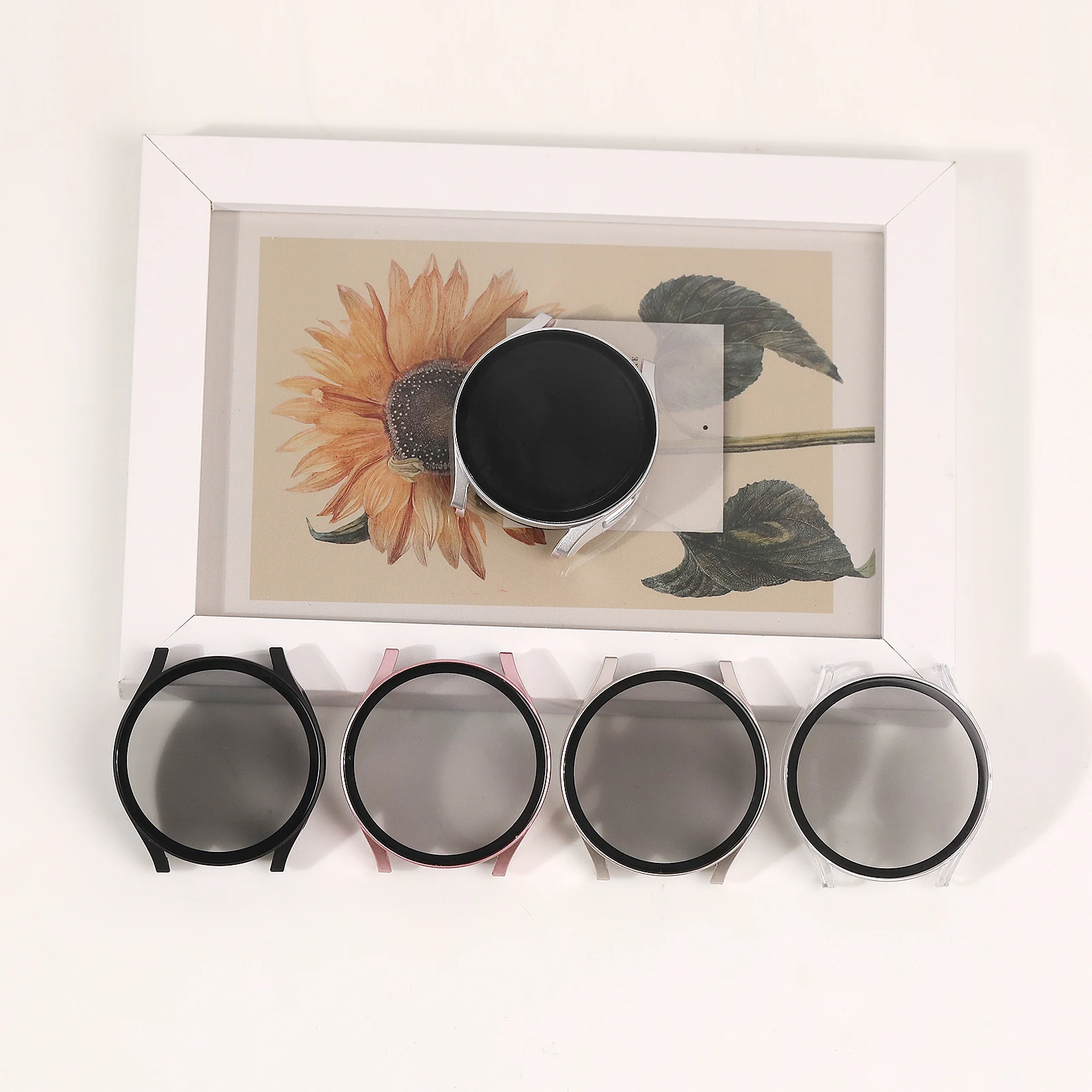 Чехол для Samsung Galaxy watch 6 44 мм 40 закаленное стекло бампер из поликарбоната