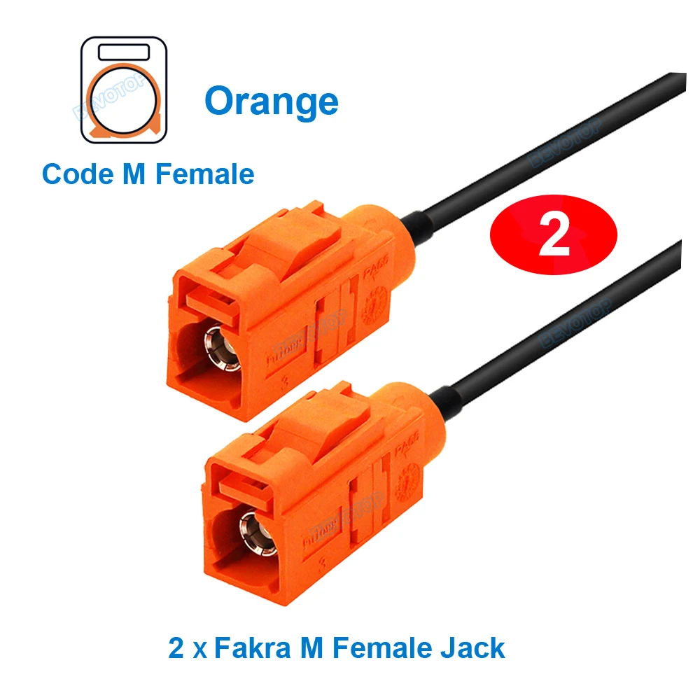 BEVOTOP 1 шт. M-Type Fakra к Fakra/SMA «папа-мама» RG174 косичка RF коаксиальный удлинительный кабель Fakra перемычка 10 см-20 м на заказ