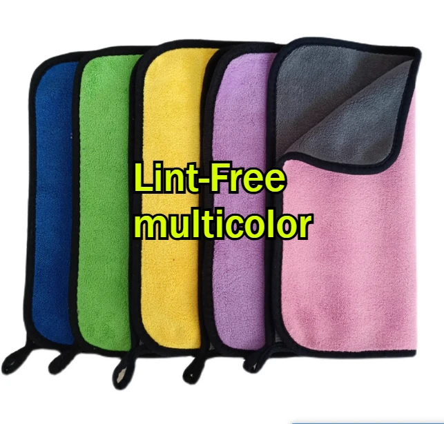 

Безворсовые салфетки для чистки автомобиля, толстый коралловый флис, устойчивые к царапинам для автомобилей и домашнего использования