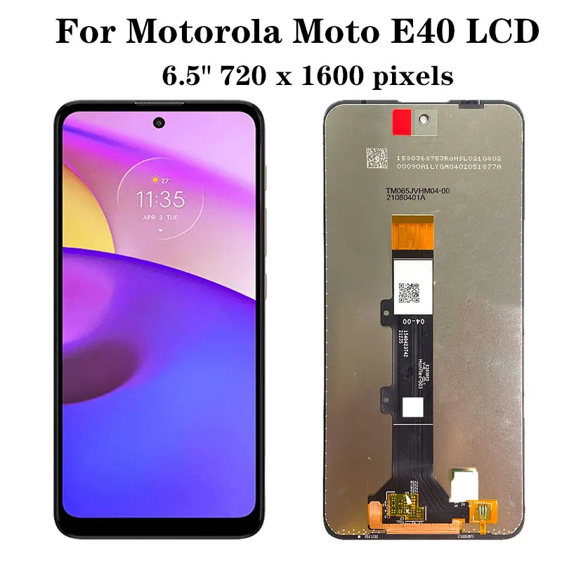 Дисплей 6,5 дюймов Original E40 LCD для Motorola Moto XT2159-3 XT2159-4 с рамкой, сенсорным панелем Digitizer Glass Sensor.