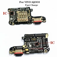 original usb charging port dock microphone flex cable for vivo iqoo 3 iqoo3 charger plug board with sim card reader replacement