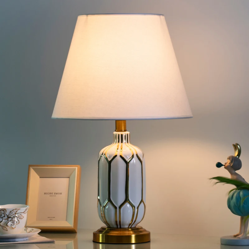 Современная Зеленая Керамическая Настольная лампа TUDA для гостиной дивана