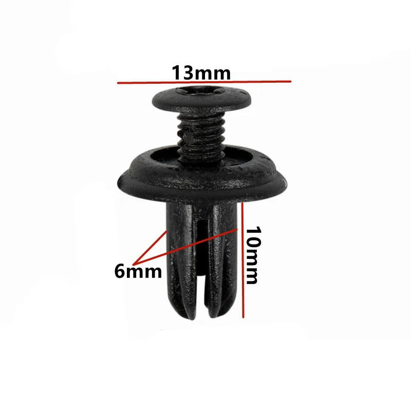 

20 шт. 6 мм отверстие удлинить автомобиль универсальные пластиковые крепежные зажимы бампер крыло колесная арка серый бежевый винт заклепки для всех авто отделка