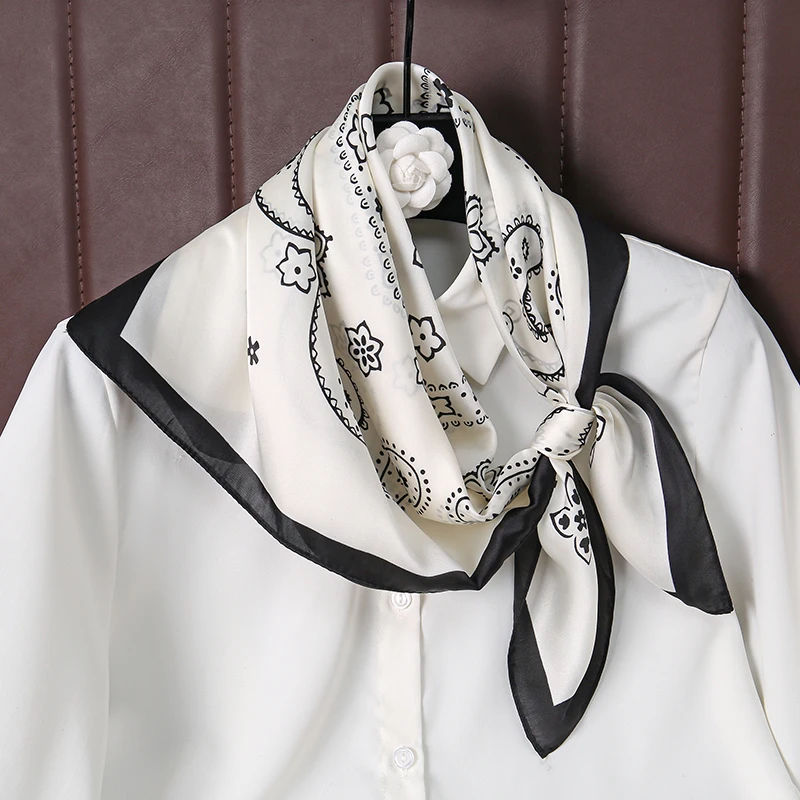 Новинка 2023 года роскошный женский шелковый шарф шарфы квадратный платок с