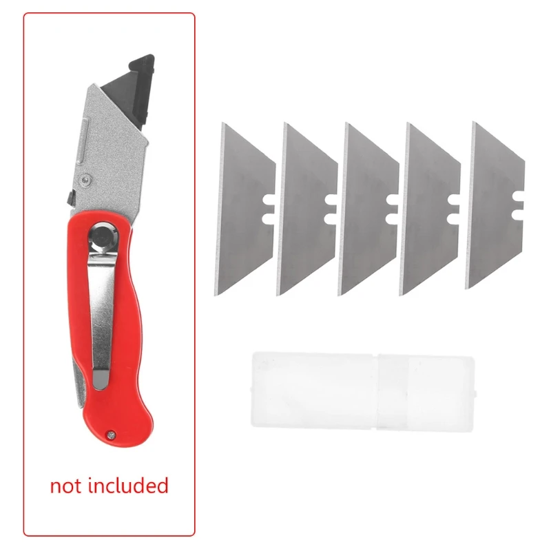 

5Pcs Folding Trapezoid Cutting Blade Art Carpet Cutter Replaceable Utility Knife
