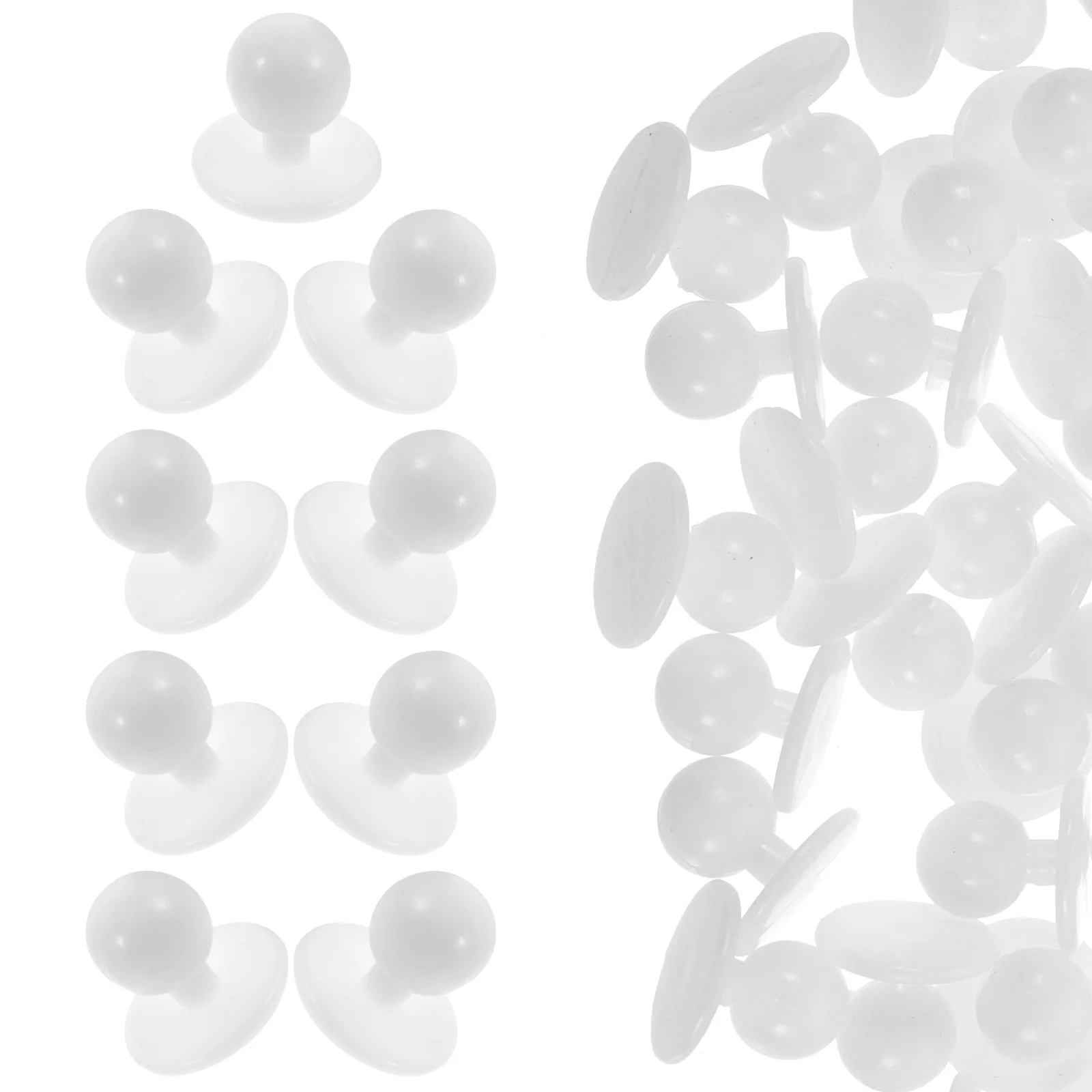 

100 Pcs Pearl Buttons DIY Clothes Coat Plastic Clothing Handmade White Replacement Man
