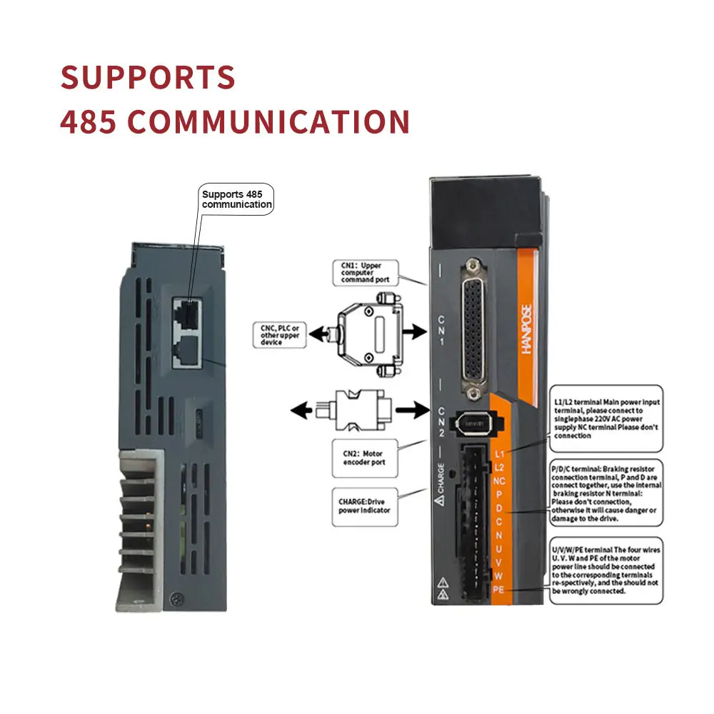 Шариковый винт серводвигателя переменного тока HANPOSE 60sb40-1620-250 400 Вт 2 8 а 1 27 нм